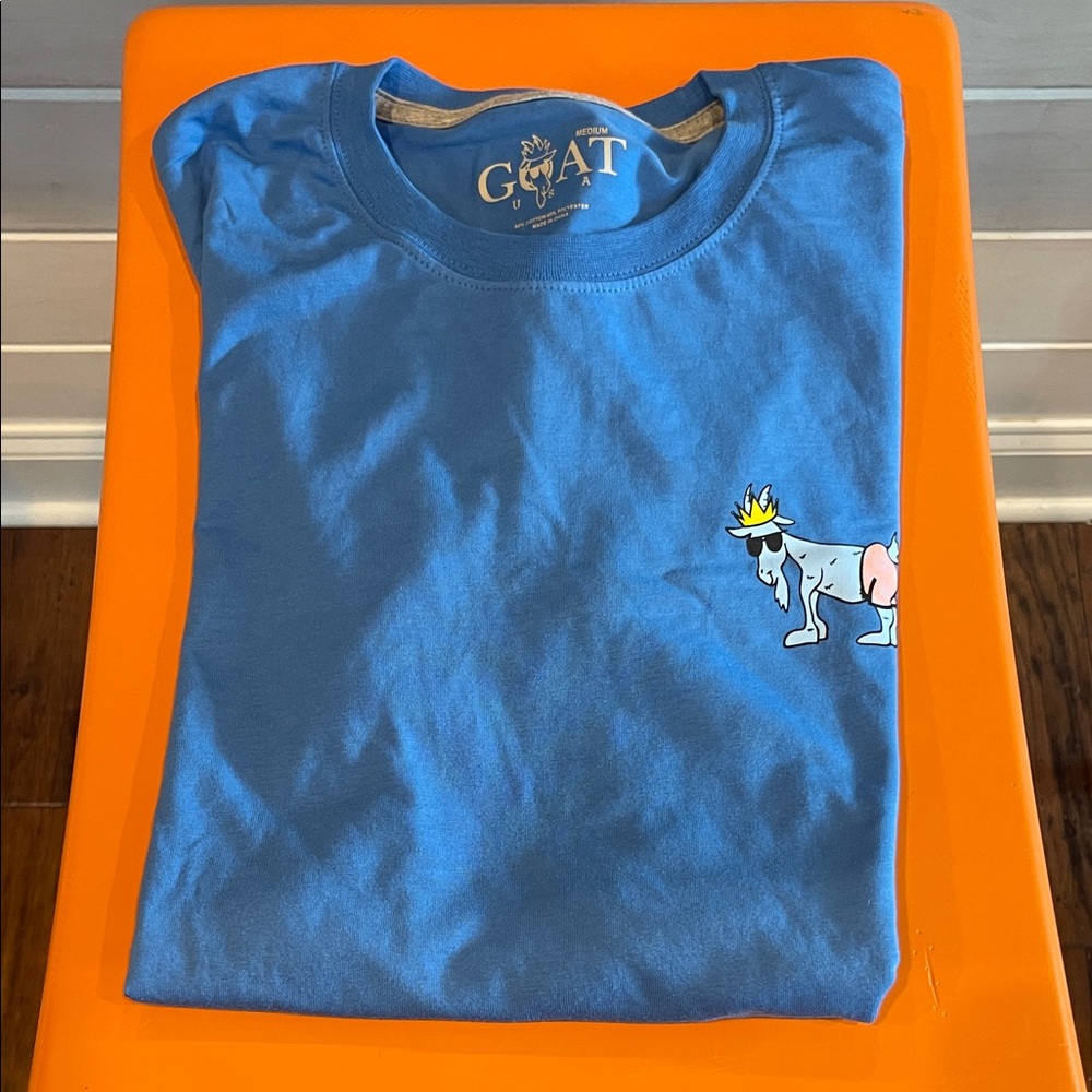 NWOT GOAT lacrosse Ride the Wave t-shirt. Size Medium.